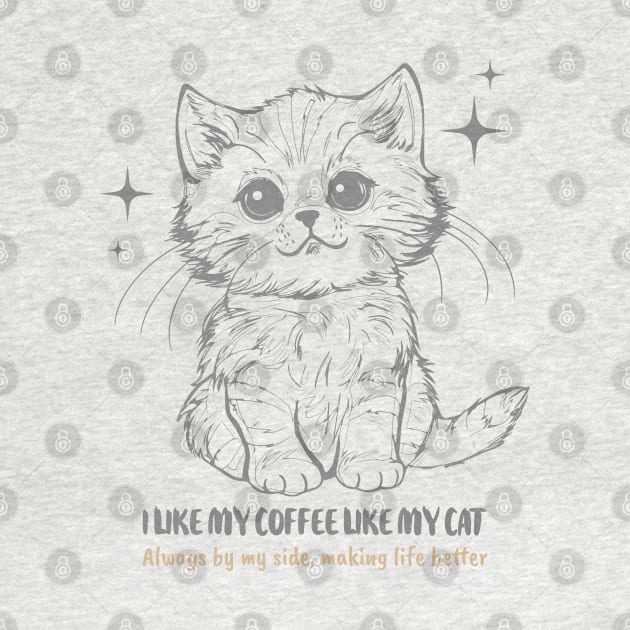 I Like my Coffee Like my Cat Coffee Cat by Distinkt